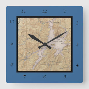Horloge Carrée Lac Cranberry, Wanakena, région de la rivière Oswe