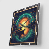 Horloge Carrée Lac des Ombres (Angle)