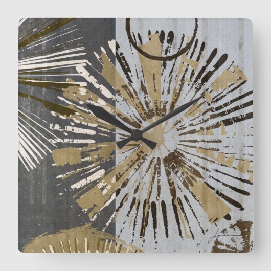 Horloge Carrée L'accès couvre de tuiles III (Recto)