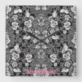 Horloge Carrée Lace Floral Harmony (Recto)