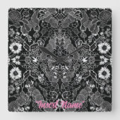 Horloge Carrée Lace Floral Harmony (Recto)