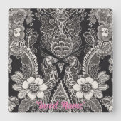 Horloge Carrée Lace Floral Harmony (Recto)
