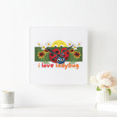 Horloge Carrée Ladybug (Maison)