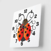 Horloge Carrée Ladybug (Angle)