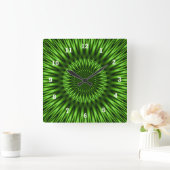 Horloge Carrée Lagon vert (Maison)