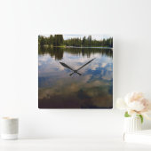 Horloge Carrée Lake Time ! (Maison)