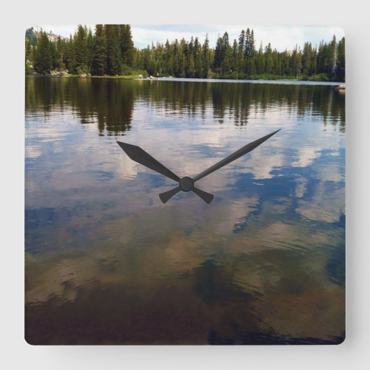 Horloge Carrée Lake Time ! (Recto)