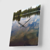 Horloge Carrée Lake Time ! (Angle)