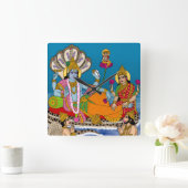 Horloge Carrée Lakshmi Narayan Clock (Maison)