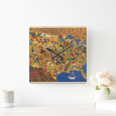Horloge Carrée L'Amérique de William Gropper - folklore de bande (Maison)