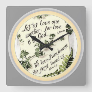Horloge Carrée L'amour est de Dieu