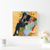 Horloge Carrée L'Amour Mort Lentement (Maison)