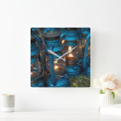 Horloge Carrée Lampes à kérosène | Camp Ol Pejeta Bush (Maison)