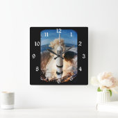 Horloge Carrée Lancement de la fusée Apollo Saturn V à Moon 1969 (Maison)