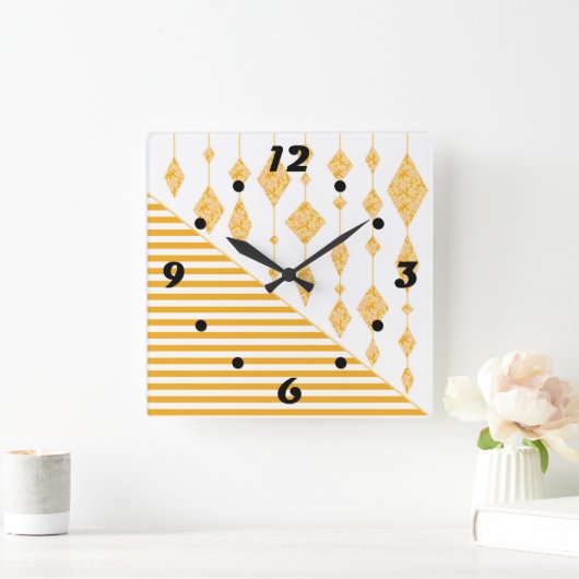 Horloge Carrée Lancer l'oreiller (Maison)