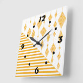 Horloge Carrée Lancer l'oreiller (Angle)