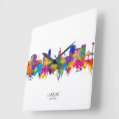 Horloge Carrée Lansing Michigan Skyline (Angle)