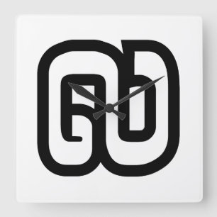 Horloge Carrée Lao / Laos Number Nine / 9 / ໙ (Kao/Gao) Laotian