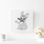Horloge Carrée Lapin (Maison)