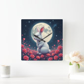 Horloge Carrée lapin (Maison)