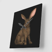 Horloge Carrée Lapin 4 (Angle)