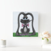 Horloge Carrée Lapin adorable Lapin lapin (Maison)