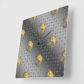Horloge Carrée Lapin de Feu (Angle)