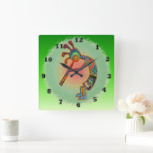 Horloge Carrée Lapin Kokopelli (Maison)