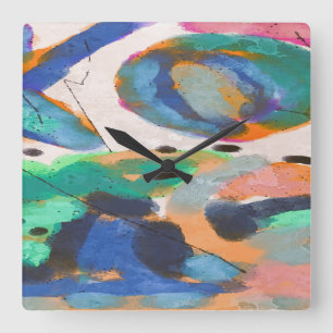 Horloge Carrée L'art Abstrait