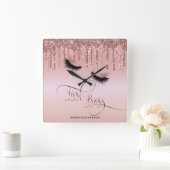 Horloge Carrée Lash Boss Makeup Eyebrow Eyes Lashes Dripping Gold (Maison)