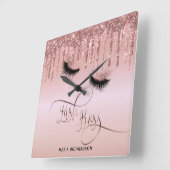 Horloge Carrée Lash Boss Makeup Eyebrow Eyes Lashes Dripping Gold (Angle)