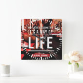 Horloge Carrée L'Assiette N'Est Pas Une Destination. C'est un mod (Maison)