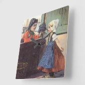 Horloge Carrée Laundry Room Clock (Angle)