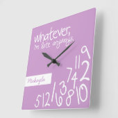 Horloge Carrée Lavender - whatever (Angle)