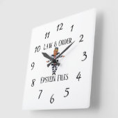 Horloge Carrée Law & Order Clock (Angle)