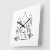Horloge Carrée LDS Salt Lake City (Angle)