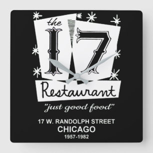 Horloge Carrée Le 17 Restaurant, Chicago, IL