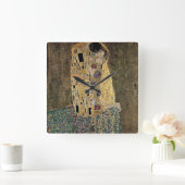 Horloge Carrée Le baiser de Gustav Klimt (vers 1908) (Maison)