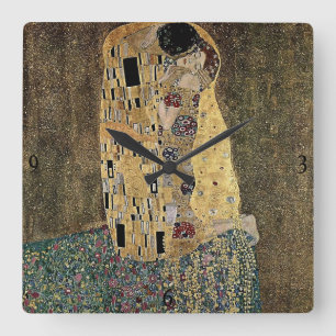 Horloge Carrée Le baiser de Gustav Klimt (vers 1908)