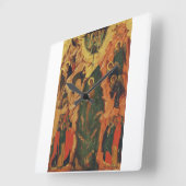 Horloge Carrée Le baptême de Jésus-Christ icône byzantine (Angle)