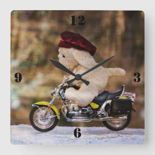 Horloge Carrée Le Biker