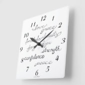 Horloge Carrée Le Bloc de Wall World (Angle)