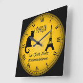 Horloge Carrée Le Cabaret du Conversation Noir ~ Le Cabaret du Ch (Angle)