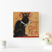 Horloge Carrée “Le Chat Noir” de Theophile Steinlen (Maison)