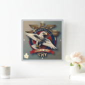 Horloge Carrée "Le ciel est la limite" (Maison)