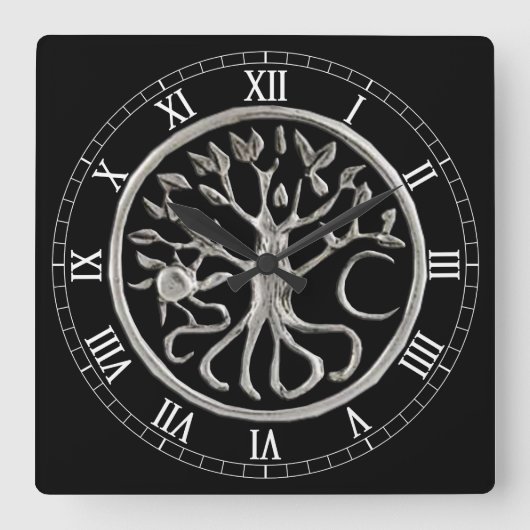 Horloge Carrée Le Clock de la vie (Recto)