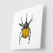 Horloge Carrée Le coléoptère d'Hercules (Angle)