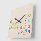 Horloge Carrée Le Colorful du Lac Crazy (Angle)