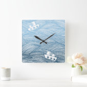 Horloge Carrée Le conte de deux bateaux (Maison)