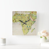 Horloge Carrée Le continent de l'Afrique (Maison)